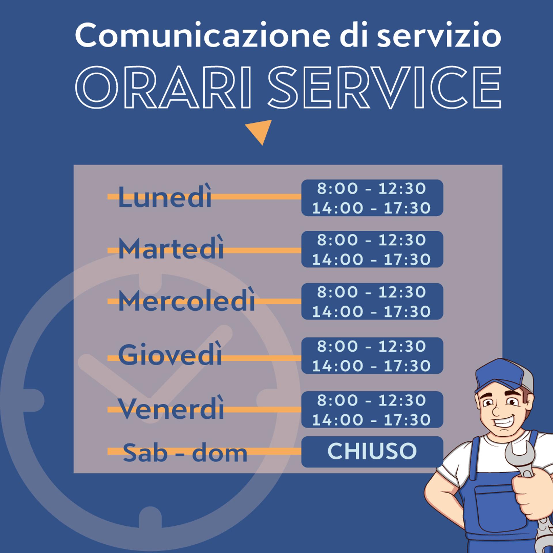 Cambio orario Service AMICAR